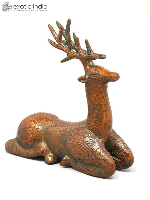 8" Decorative Brass Deer | Table Decor Figurine