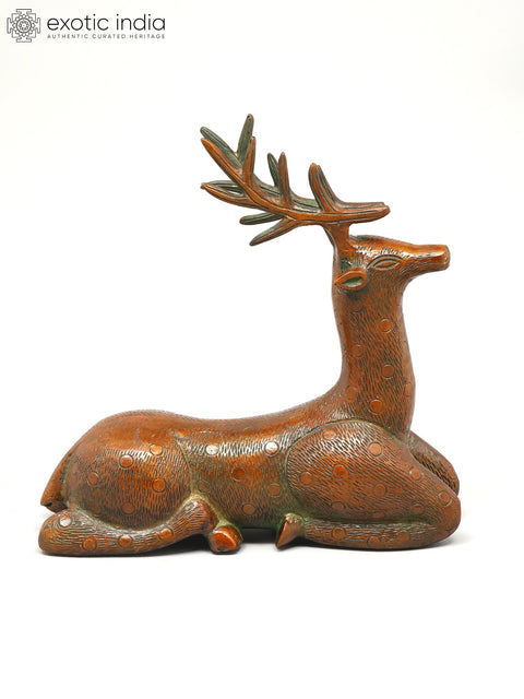8" Decorative Brass Deer | Table Decor Figurine