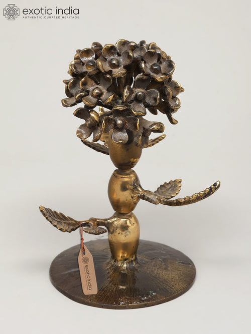 7" Brass Table Tree Statue for Home Decor