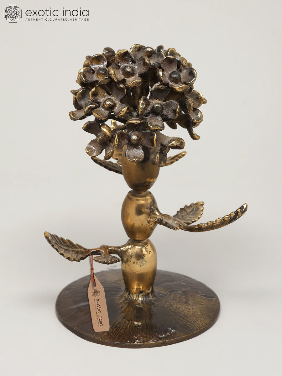 7" Brass Table Tree Statue for Home Decor