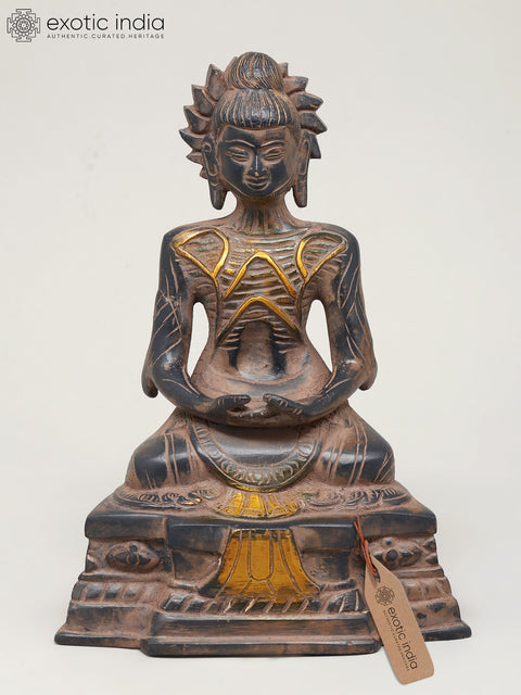 7" Meditating Lord Buddha | Brass Statue