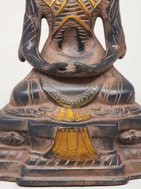 7" Meditating Lord Buddha | Brass Statue