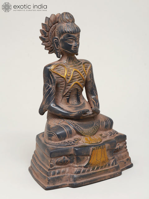 7" Meditating Lord Buddha | Brass Statue