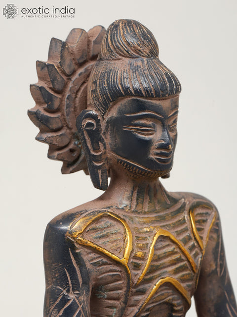 7" Meditating Lord Buddha | Brass Statue