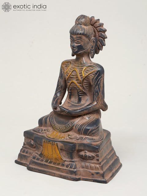 7" Meditating Lord Buddha | Brass Statue