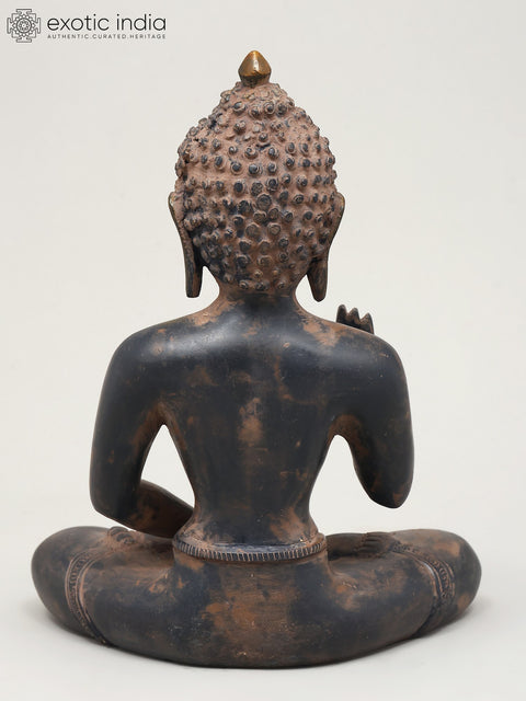 9" Gautam Buddha in Vitark Mudra | Buddhist Brass Idol