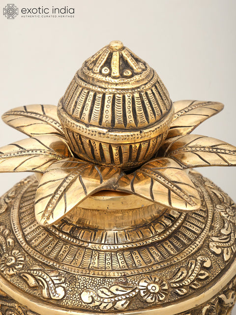 10" Ashtalakshmi Ritual Kalash | Brass Item
