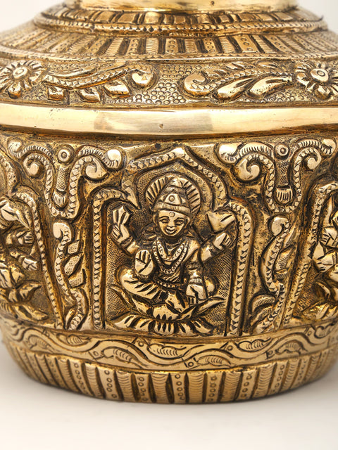 10" Ashtalakshmi Ritual Kalash | Brass Item