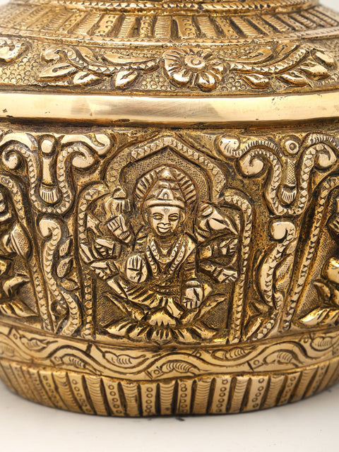 10" Ashtalakshmi Ritual Kalash | Brass Item