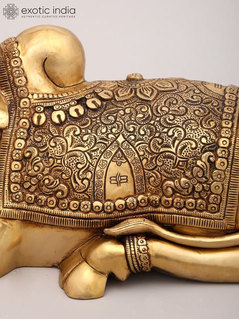 15" Nandi - Vehicle of Lord Shiva | Brass Statue