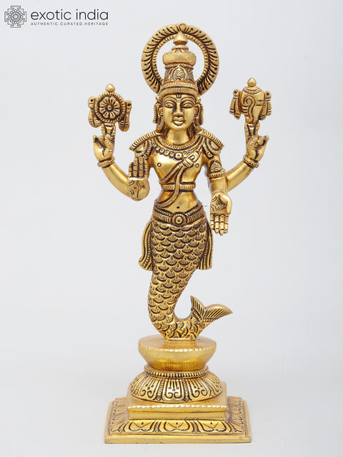 12" Dashavatara of Lord Vishnu | Set of Ten | Brass Statues