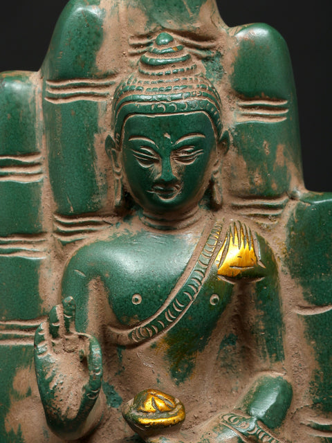 6" Small Buddha in Hand - Symbol of Peace & Harmony | Brass Statue