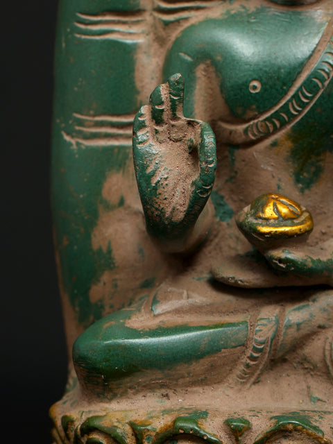 6" Small Buddha in Hand - Symbol of Peace & Harmony | Brass Statue