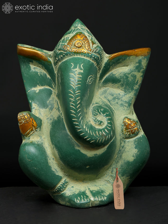 4" Modern Ganesha Brass Statue for Home Decor