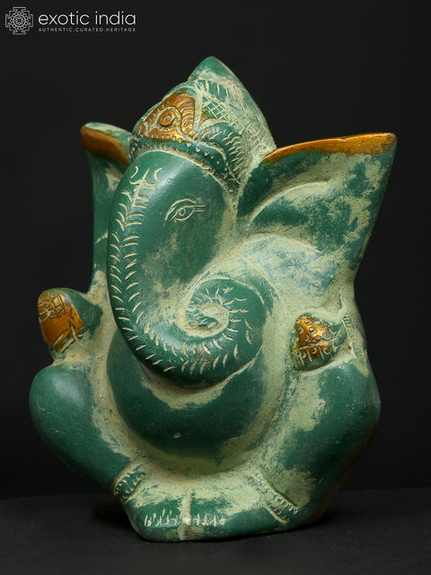 4" Small Modern Ganesha | Brass Statue