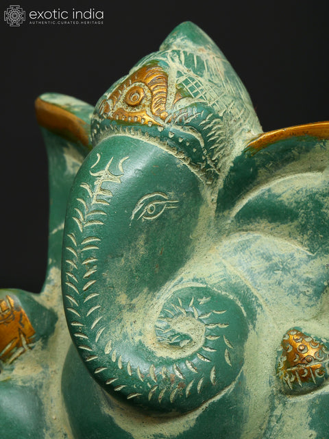 4" Small Modern Ganesha | Brass Statue