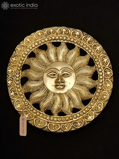 4" Small Sun Brass Wall Hanging Handmade