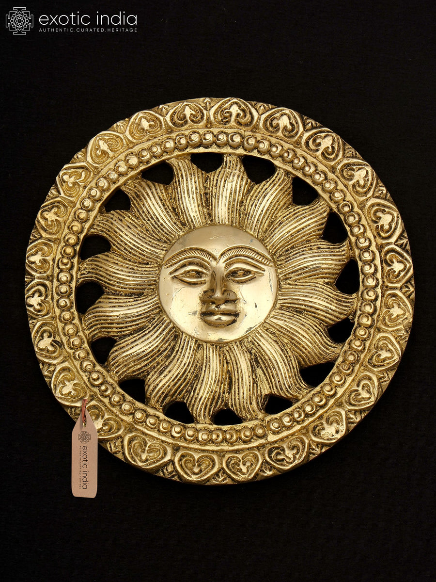 4" Small Sun Brass Wall Hanging Handmade