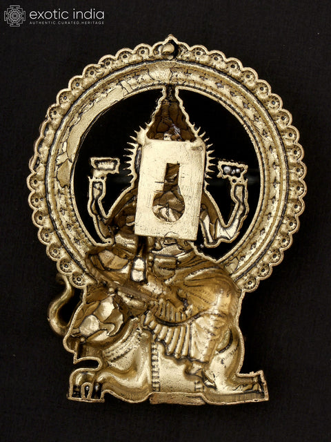 4" Small Superfine Goddess Gajalakshmi | Brass Statue | Wall Hanging