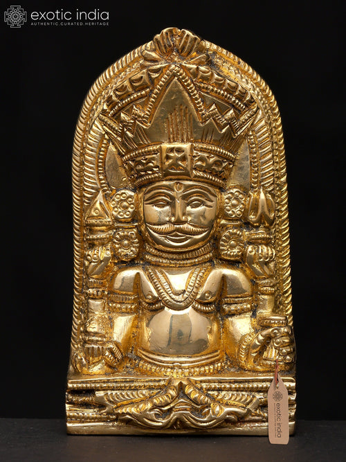 4" Small Lord Nakoda Jain Brass Statue for Pooja