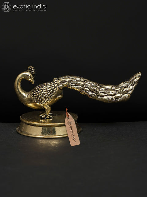 2" Small Superfine Peacock Figurine | Brass Statue | Table Decor