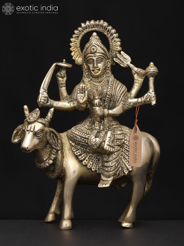 7" Six Armed Blessing Goddess Umiya | Brass Statue