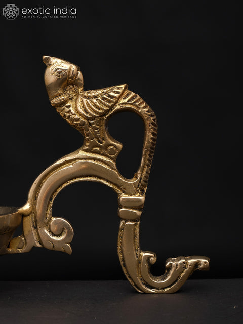 6" Handheld Brass Diya | Ritual Brass Item