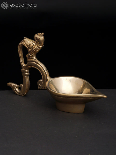 6" Handheld Brass Diya | Ritual Brass Item