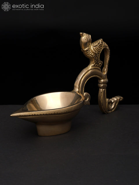 6" Handheld Brass Diya | Ritual Brass Item