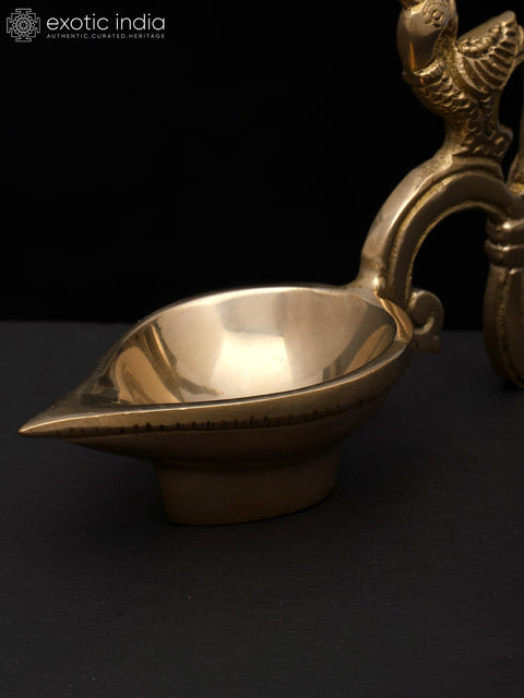 6" Handheld Brass Diya | Ritual Brass Item