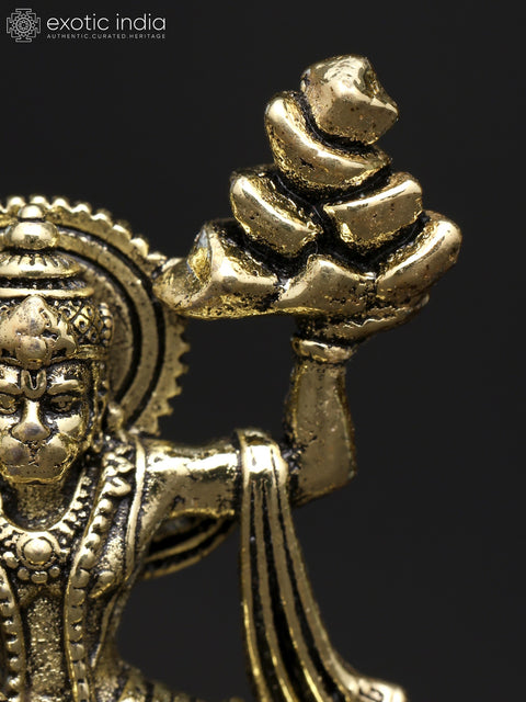 1" Small Superfine Sanjivani Hanuman | Brass Statue