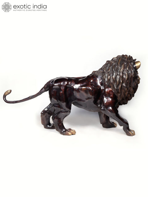 89" Large The Roaring Lion | Brass Sculpture | Home Decor Item