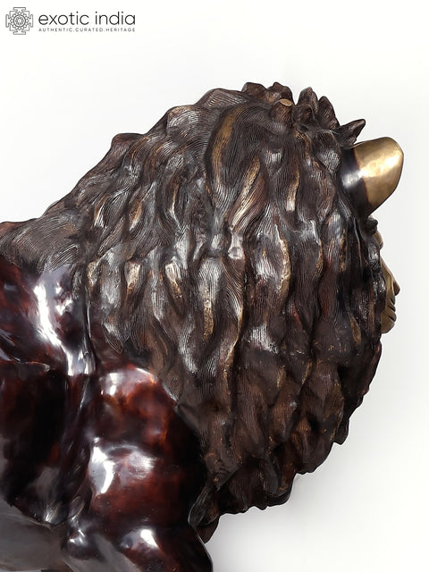 89" Large The Roaring Lion | Brass Sculpture | Home Decor Item