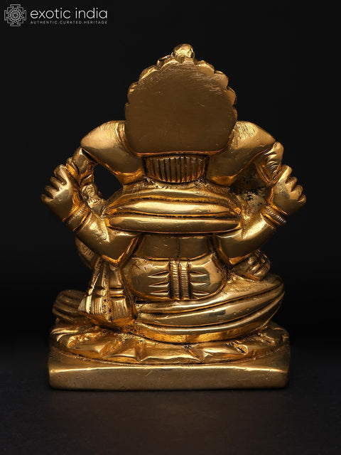3" Small Ekadanta – The Divine Form of Lord Ganesha | Brass Sculpture