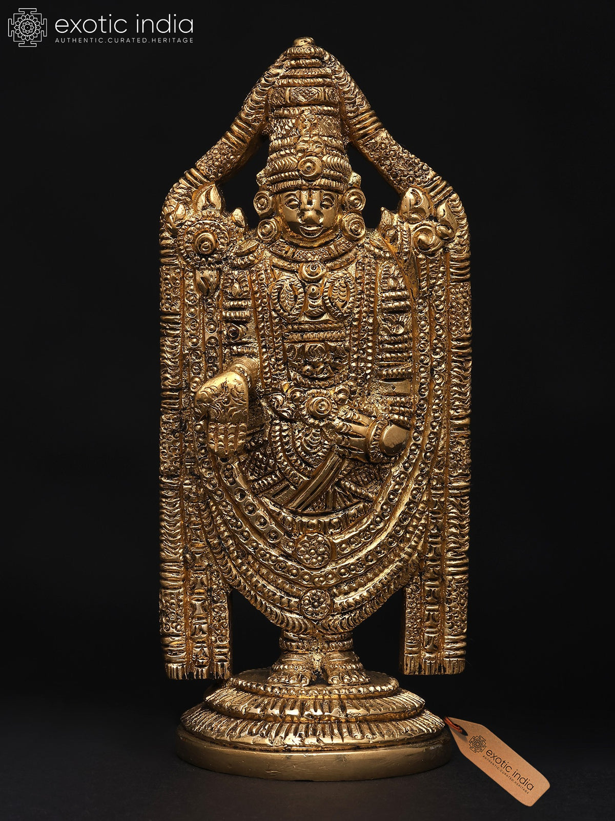 5" Lord Tirupati Balaji Brass Statue for Pooja