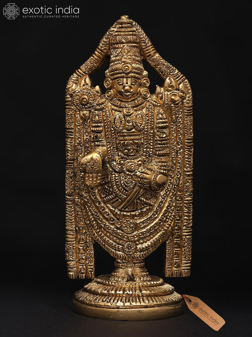 5" Lord Tirupati Balaji Brass Statue for Pooja
