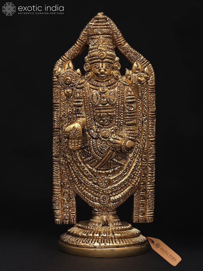 5" Lord Tirupati Balaji Brass Statue for Pooja