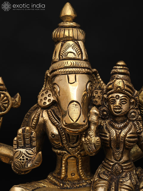 6" Small Varaha Avatar – Symbol of Protection and Restoration | Brass Sculpture