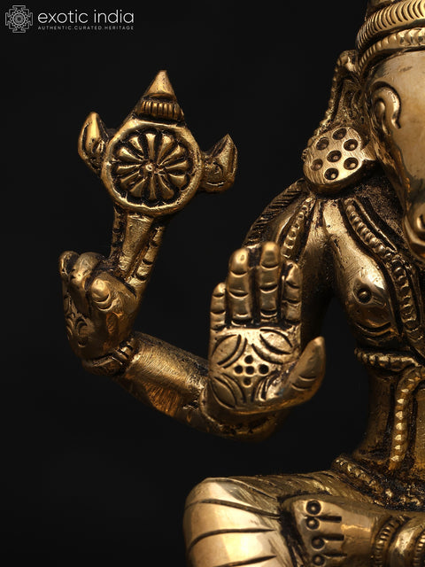 6" Small Varaha Avatar – Symbol of Protection and Restoration | Brass Sculpture