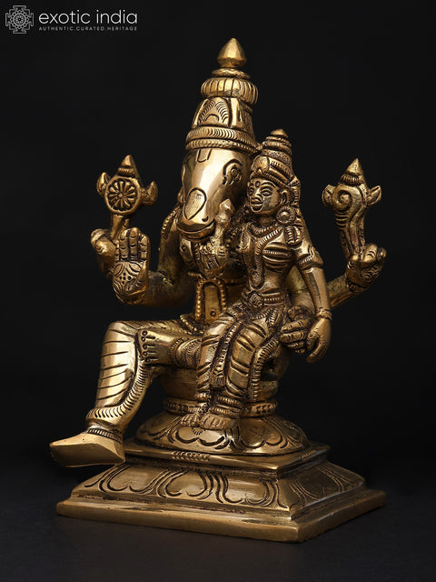 6" Small Varaha Avatar – Symbol of Protection and Restoration | Brass Sculpture