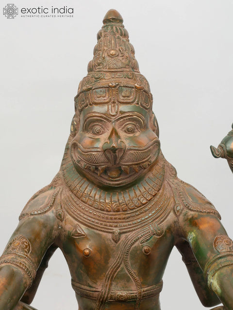 20" Yoga Narasimha - Fourth Incarnation of Lord Vishnu | Brass Statue