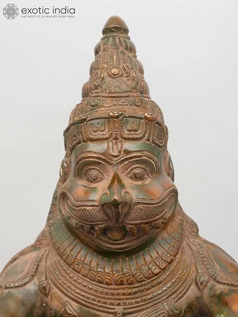 20" Yoga Narasimha - Fourth Incarnation of Lord Vishnu | Brass Statue