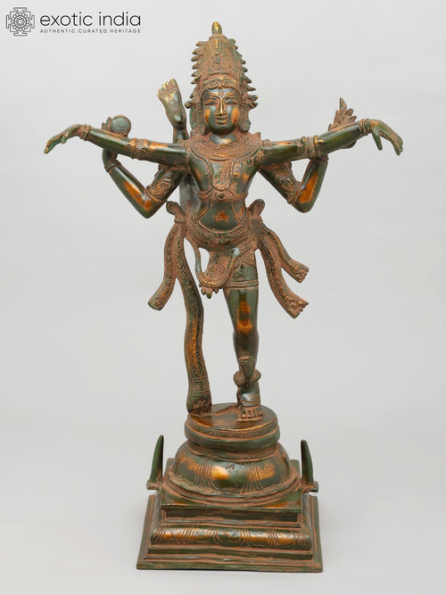 20" Ananda Tandava Shiva Nataraja Handmade Brass Statue