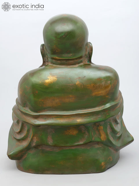 18" Laughing Buddha Statue in Brass | Handmade | Made In India