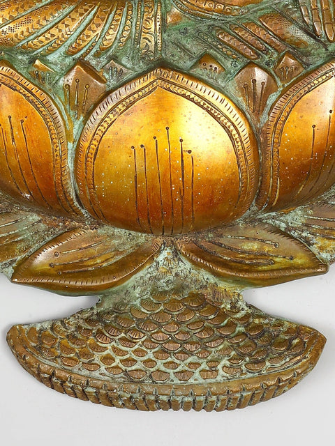 19" Six Armed Blessing Goddess Lakshmi | Wall Hanging | Brass Statue