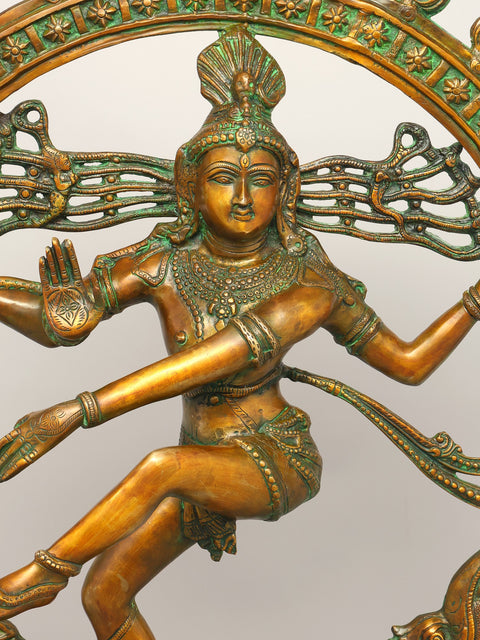 33"  Large Dancing Lord Shiva (Nataraja) | Brass Statue