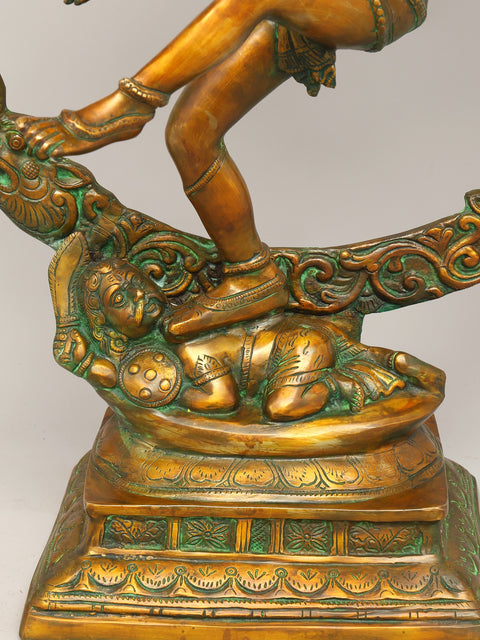 33"  Large Dancing Lord Shiva (Nataraja) | Brass Statue
