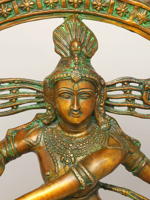 33"  Large Dancing Lord Shiva (Nataraja) | Brass Statue