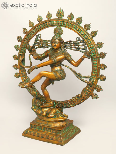 33"  Large Dancing Lord Shiva (Nataraja) | Brass Statue