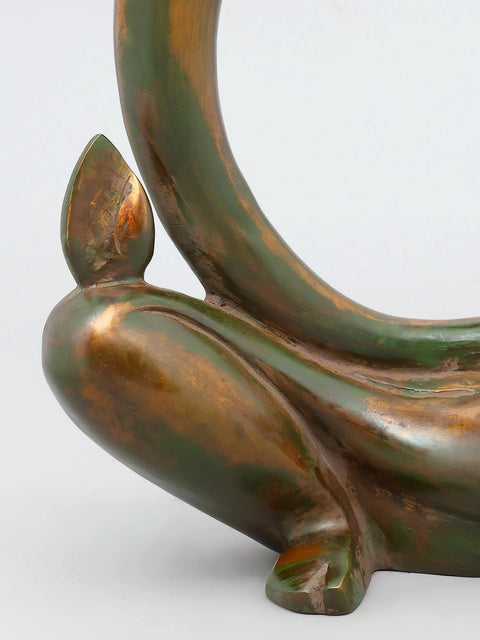 17" Stylized Modern Ganesha | Brass Statue